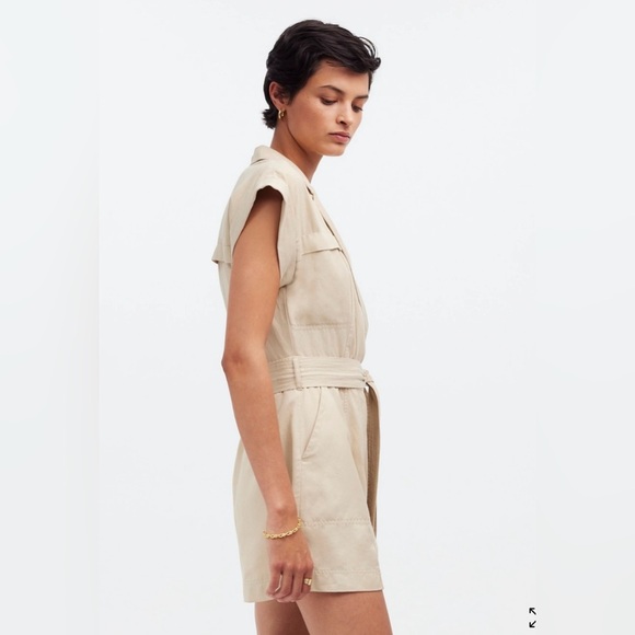 NWT Madewell Tie-Waist Muscle Tank Romper - Picture 3 of 9